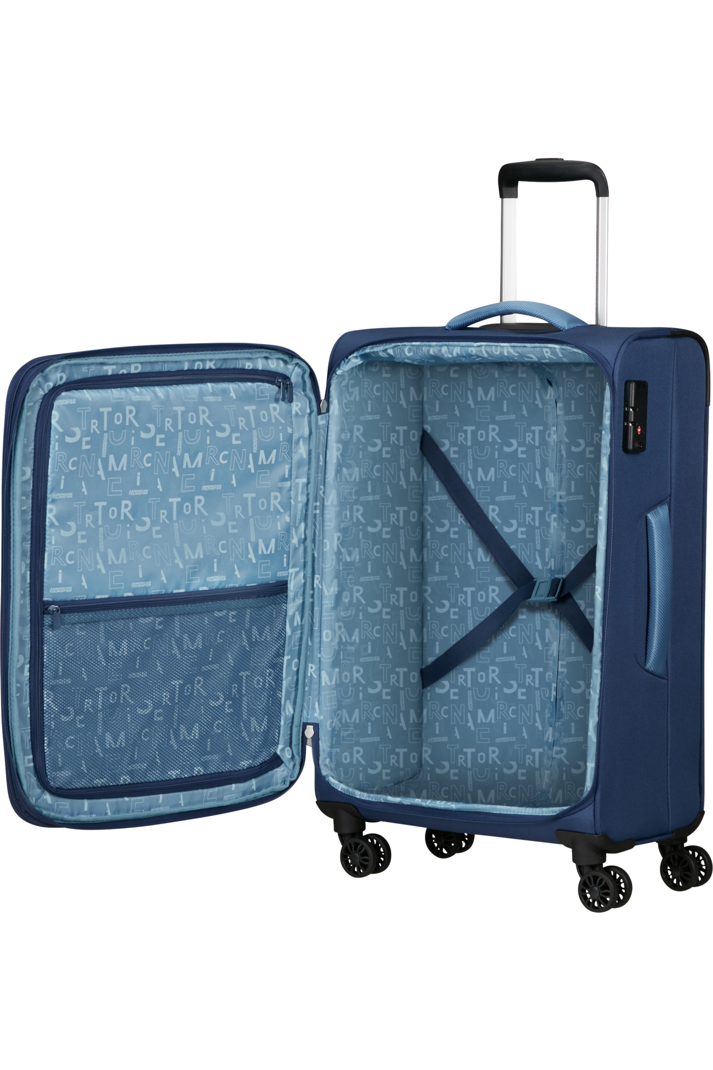 American Tourister Pulsonic Spinner 68cm 57/64 liter 2,9 kg EXP COMBAT NAVY