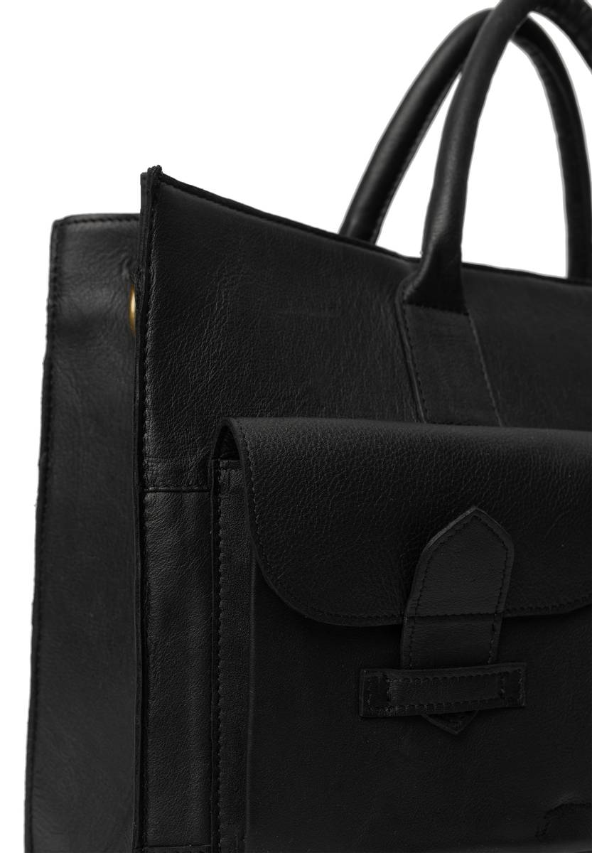 RE:DESIGNED Feline Urban skulderveske i skinn, svart