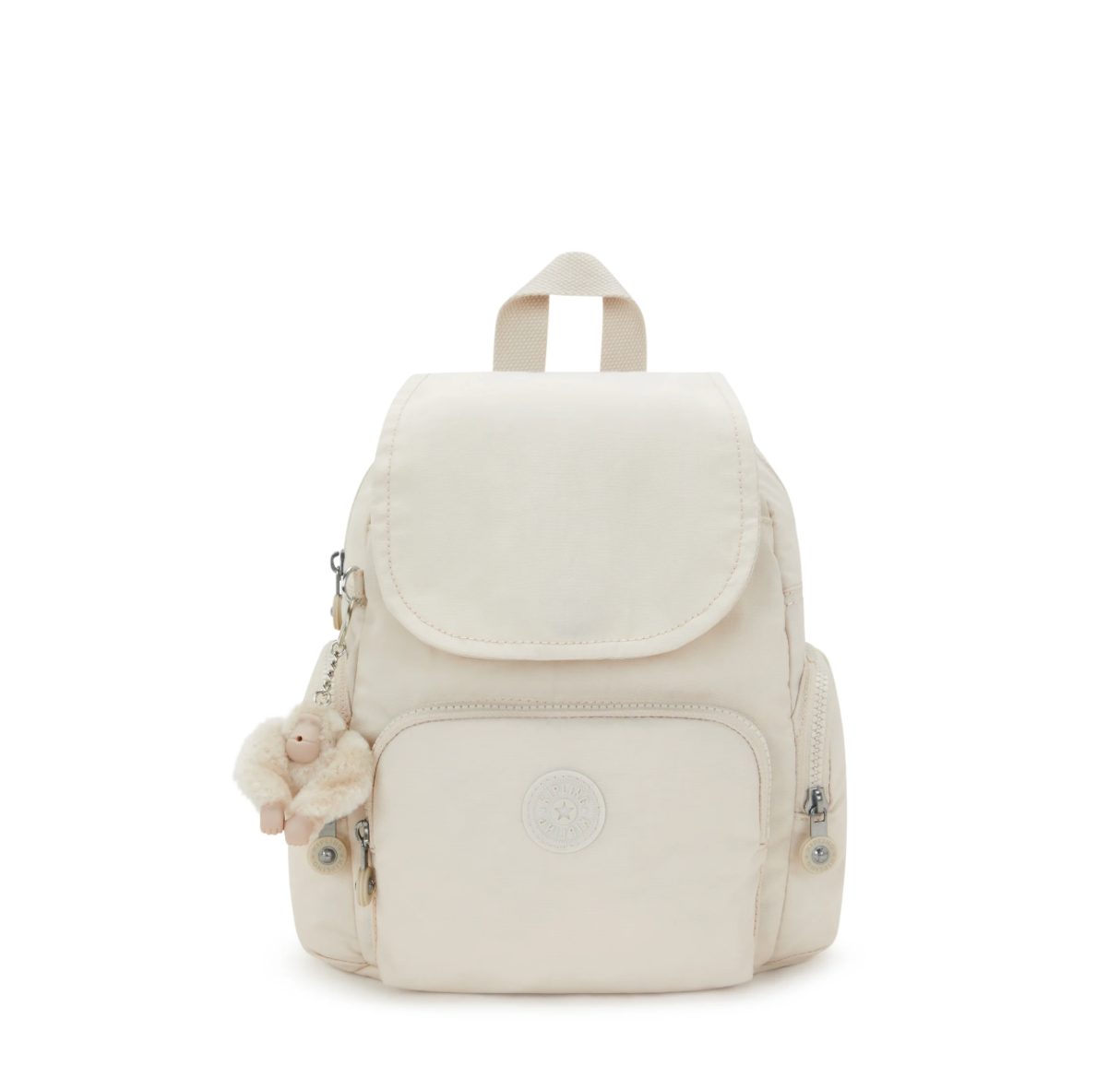 kipling city zip mini backpack beige