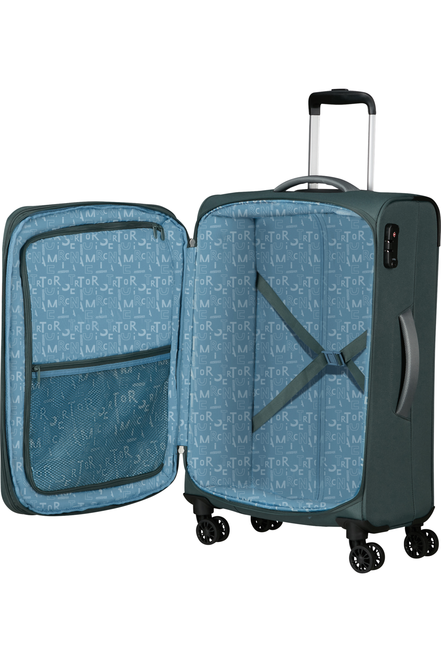 American Tourister Pulsonic Spinner 68cm 57/64 liter 2,9 kg EXP DARK FOREST