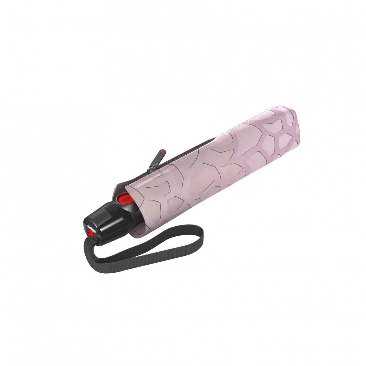 Knirps T.200 Duomatic paraply, lyst rosa mønster
