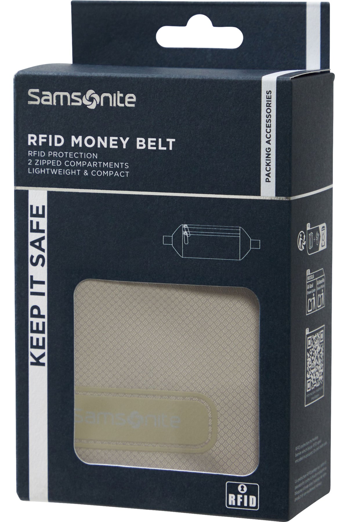 Samsonite TA Revolution RFID-pengebelte, grå