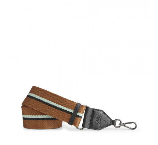 Markberg Finley Guitar Strap Black w/Caramel+Black+Mint - bagsandluggage.no