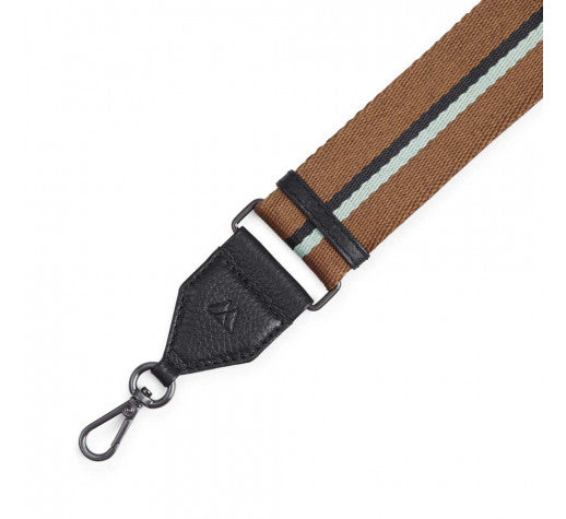 Markberg Finley Guitar Strap Black w/Caramel+Black+Mint - bagsandluggage.no