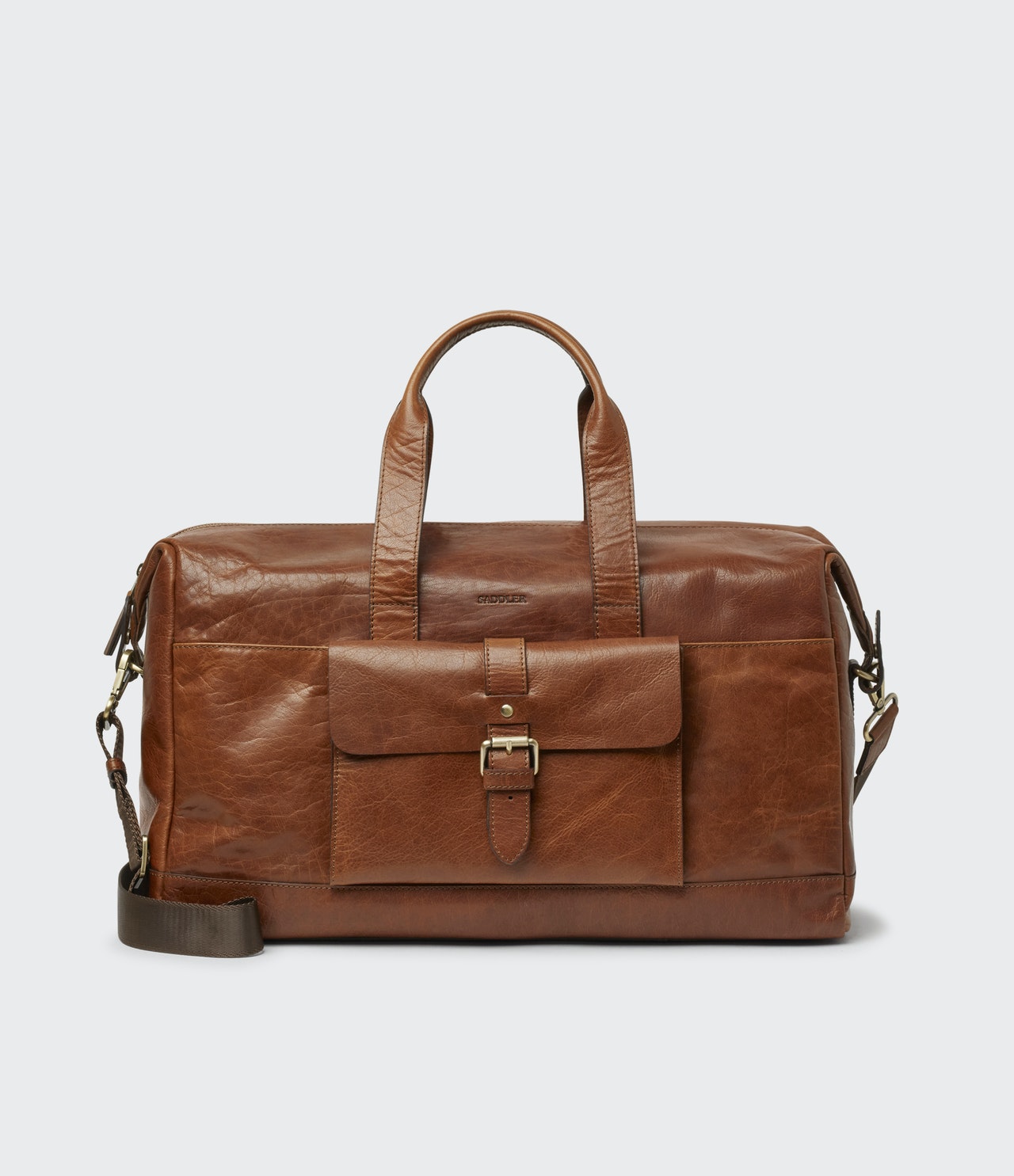 Saddler Charles Weekend Bag Midbrown - bagsandluggage.no