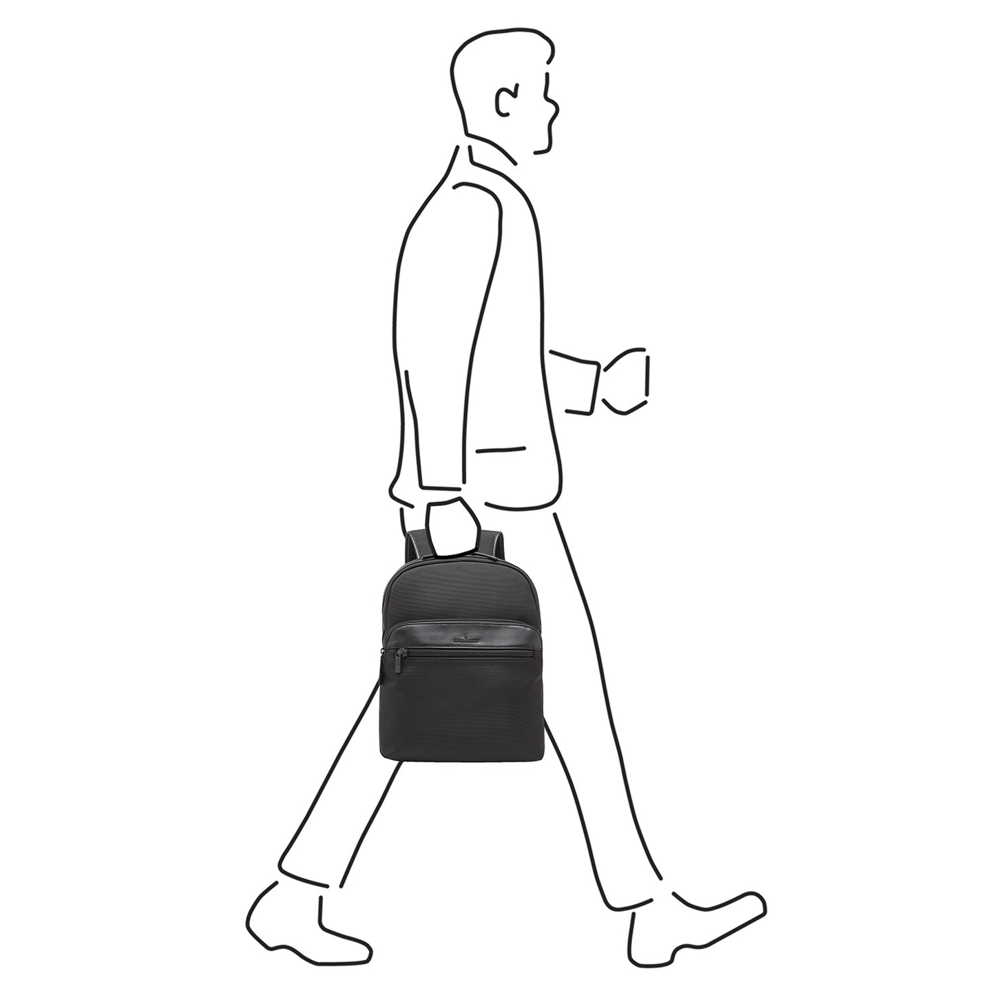 Castelijnen & Beerens Uniform Laptop Backpack 15,6" Black (RFID) 25 9576ZW - bagsandluggage.no