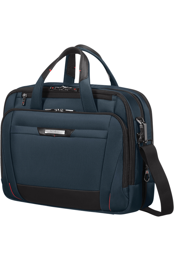 SAMSONITE CG7*01005 LAPT.BAILHANDLE 15.6" EXP OXFORD BLUE - bagsandluggage.no
