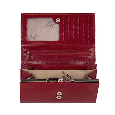 The Monte Lommebok Dame klaff 62813-Red - bagsandluggage.no