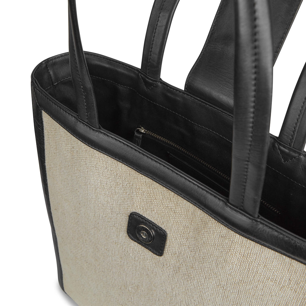 Black/Offwhite Markberg Alyssambg Shopper, Canvas Mix