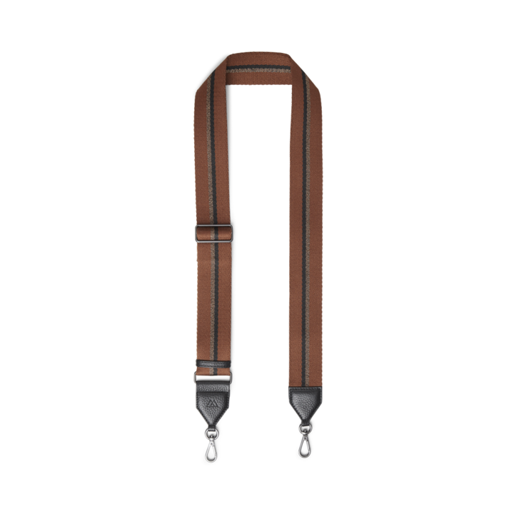 Markberg Finley Guitar Strap Black w/Chestnut+Black+Copper Metallic - bagsandluggage.no