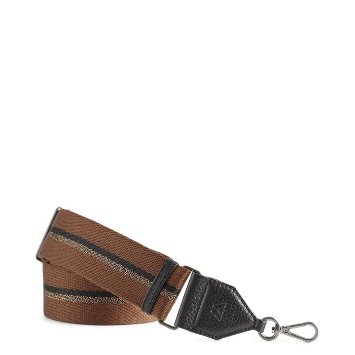 Markberg Finley Guitar Strap Black w/Chestnut+Black+Copper Metallic - bagsandluggage.no