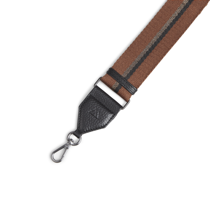 Markberg Finley Guitar Strap Black w/Chestnut+Black+Copper Metallic - bagsandluggage.no