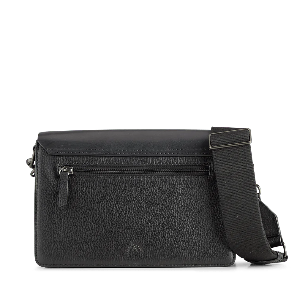 MARKBERG ArabellaMGB Crossbody Bag Grain mix 5456GRM Black w/Black - bagsandluggage.no
