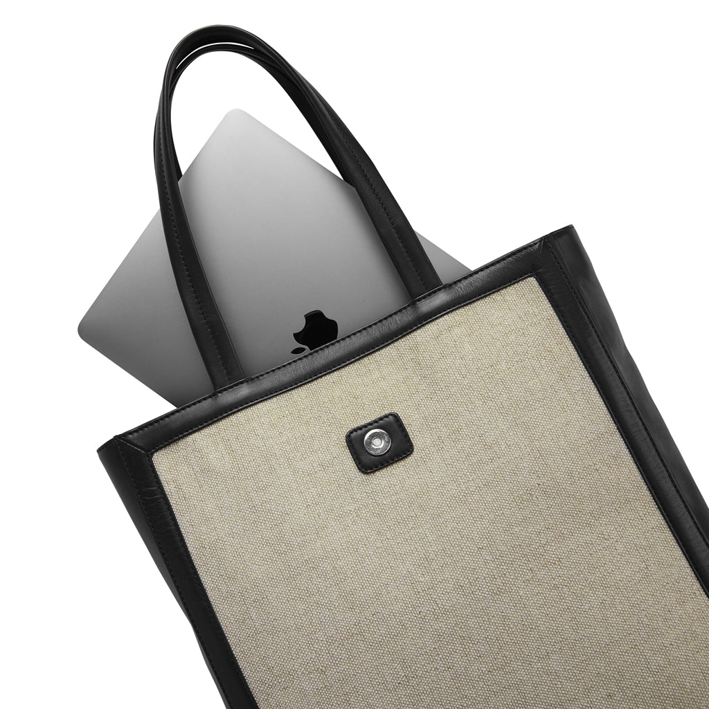 Black/Offwhite Markberg Alyssambg Shopper, Canvas Mix
