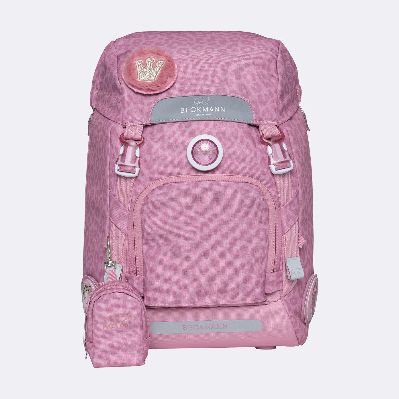 BECKMANN Classic Furry Heart Pink - bagsandluggage.no