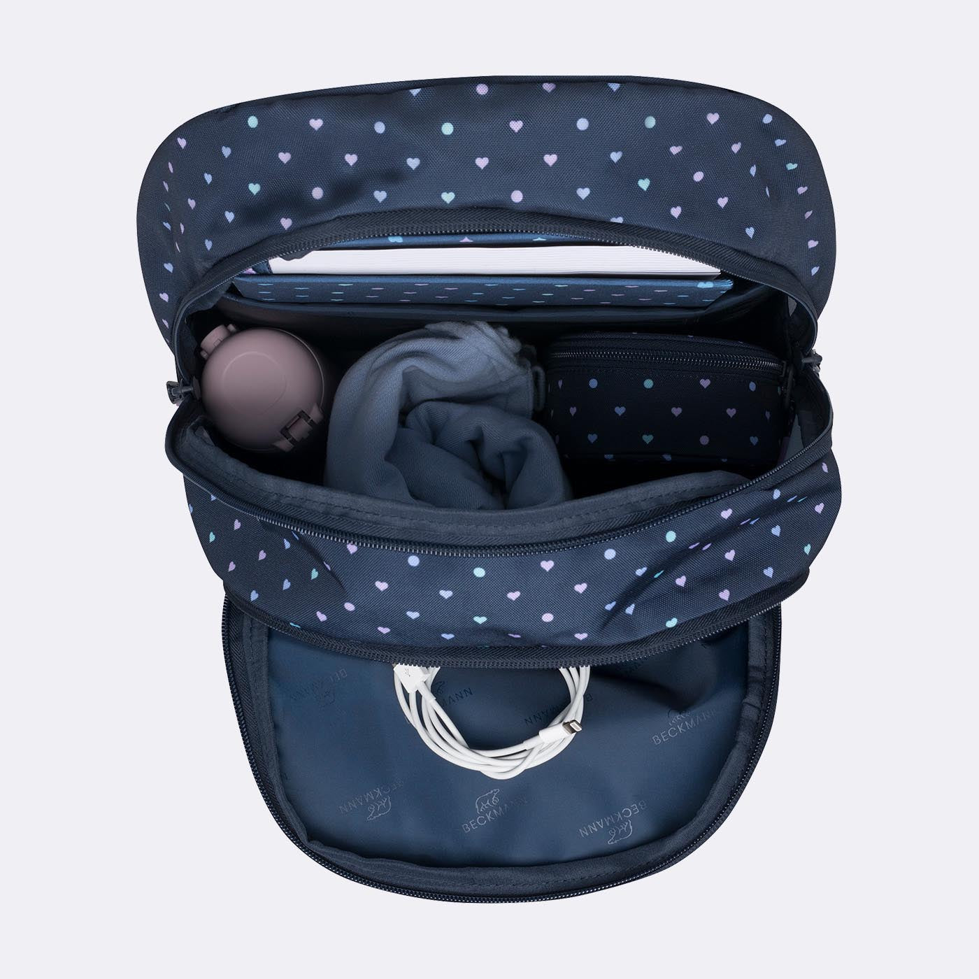 BECKMANN Sport jr. Blue Hearts - bagsandluggage.no