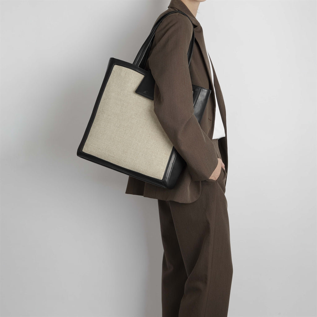 Black/Offwhite Markberg Alyssambg Shopper, Canvas Mix