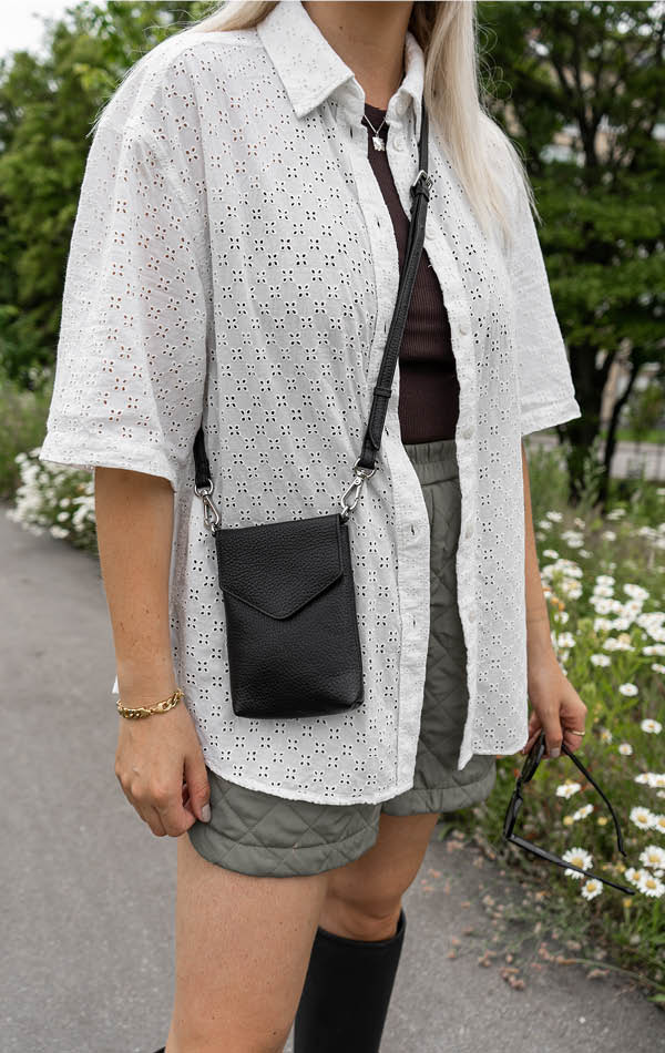 Black Markberg CarlyMBG Mobile Bag Grain Black
