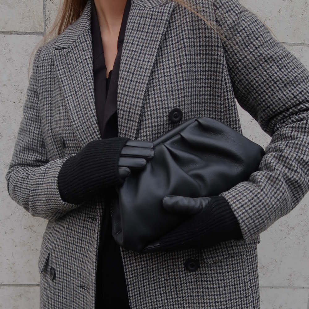 Black Markberg Oksanambg Clutch 5546Cow Black Veske