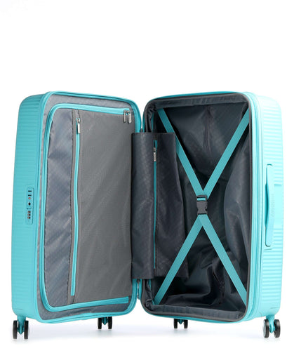 AMERICAN TOURISTER SOUNDBOX SPINNER 67/24 TSA EXP POOLSIDE BLUE - - bagsandluggage.no