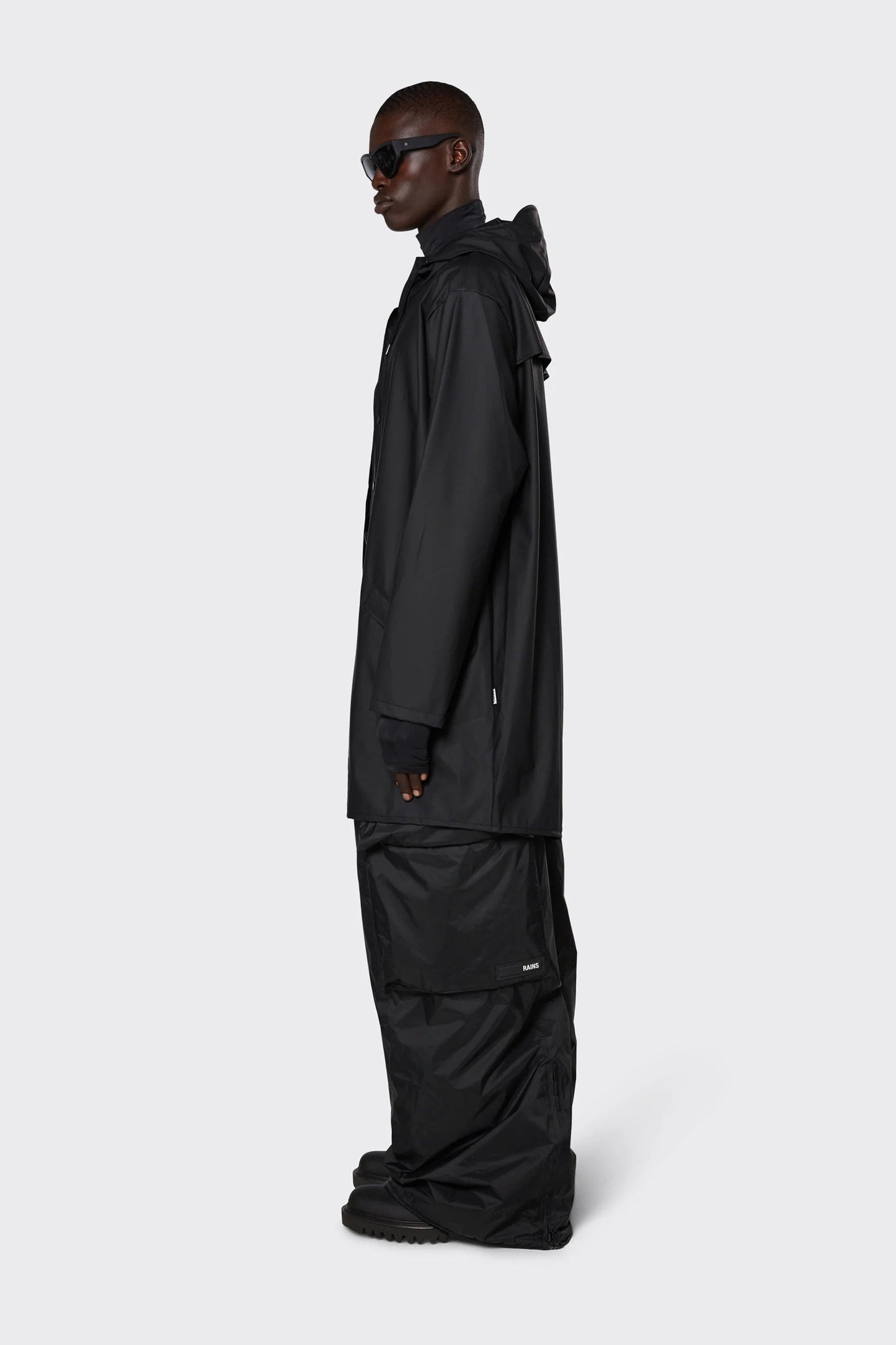 Rains 1202 Long Jacket Black XS/S