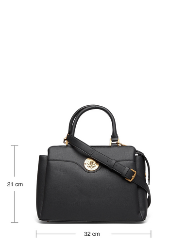 Guess HWVB79 68070 DAYANE TRIPLE CMPRTMNT SATCHEL BLACK - bagsandluggage.no