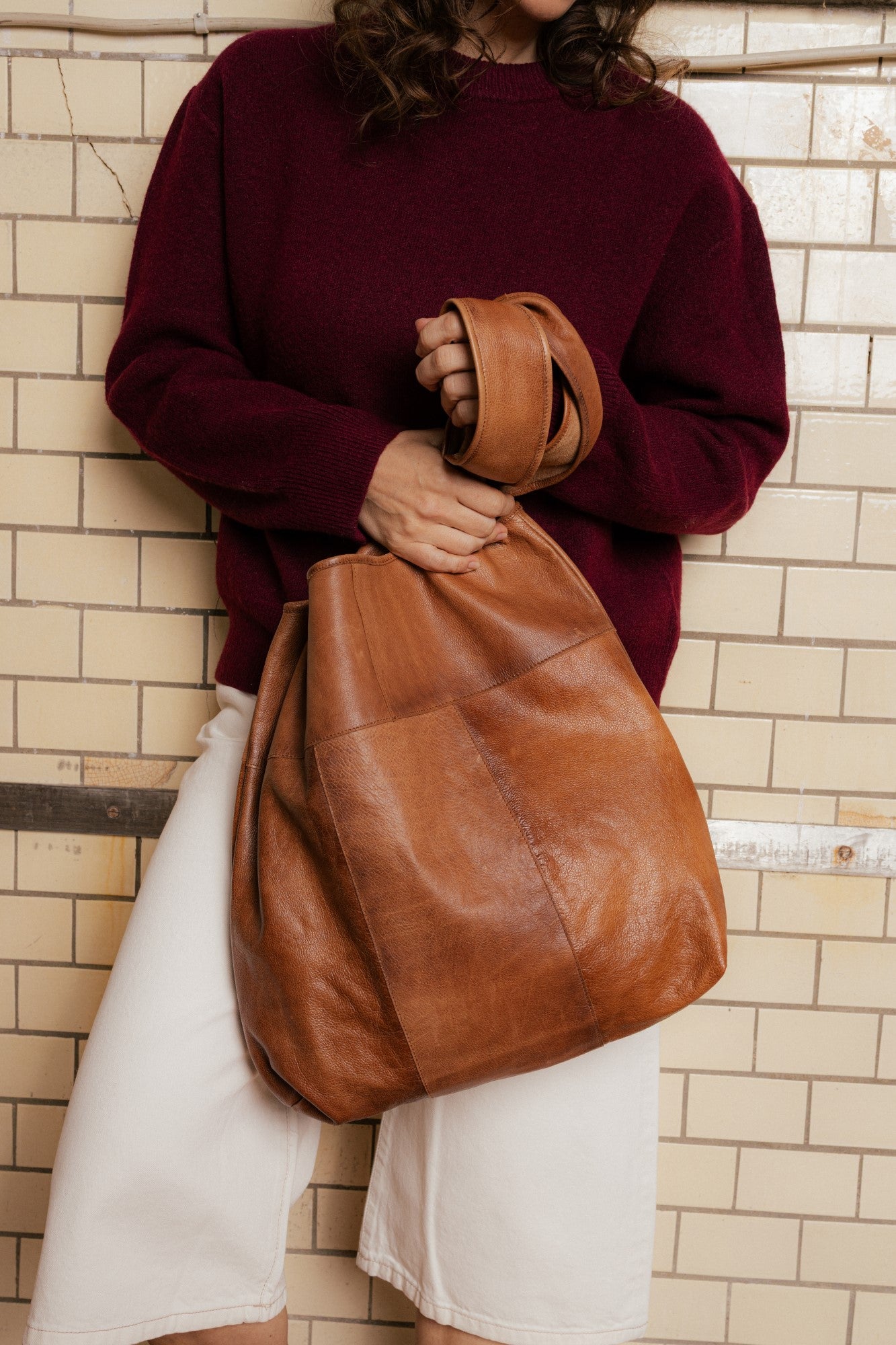 RE:DESIGNED BY DIXIE LYRA URBAN BAG LARGE WALNUT