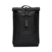 RAINS 13320 Rolltop Rucksack W3 01 Black