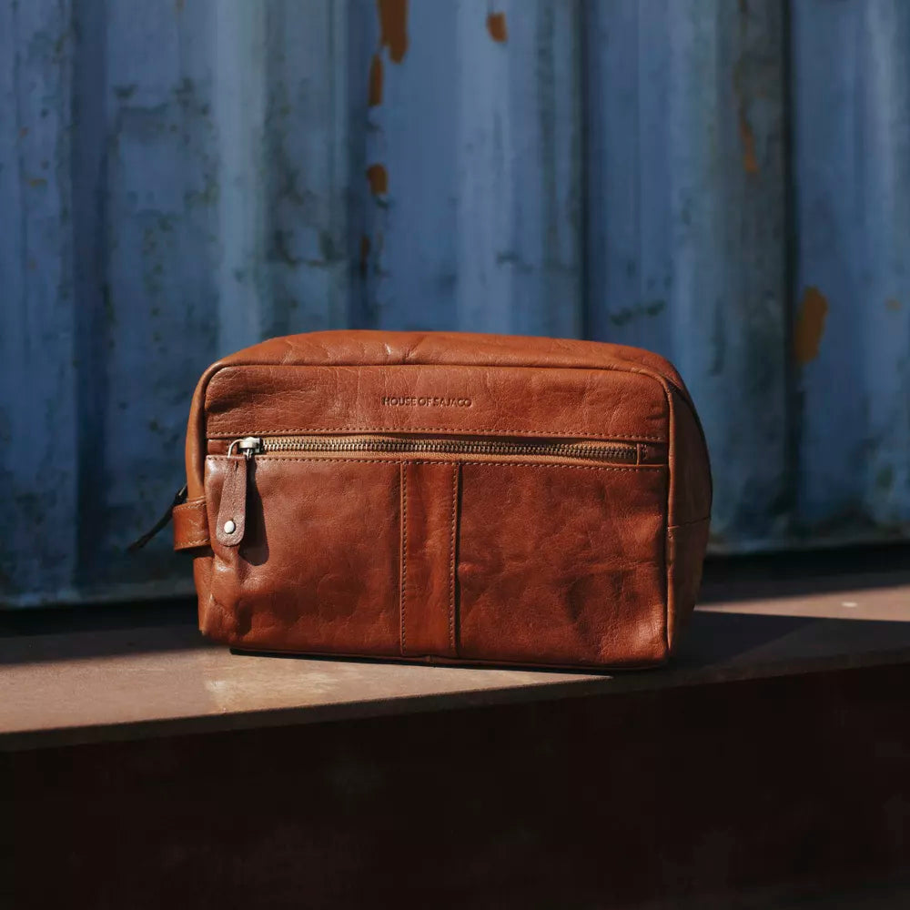 House of Nordic Toalettveske skinn Cognac