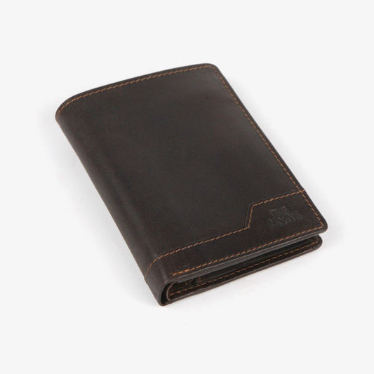 The Monte 2162834 liten lommebok i skinn, brun