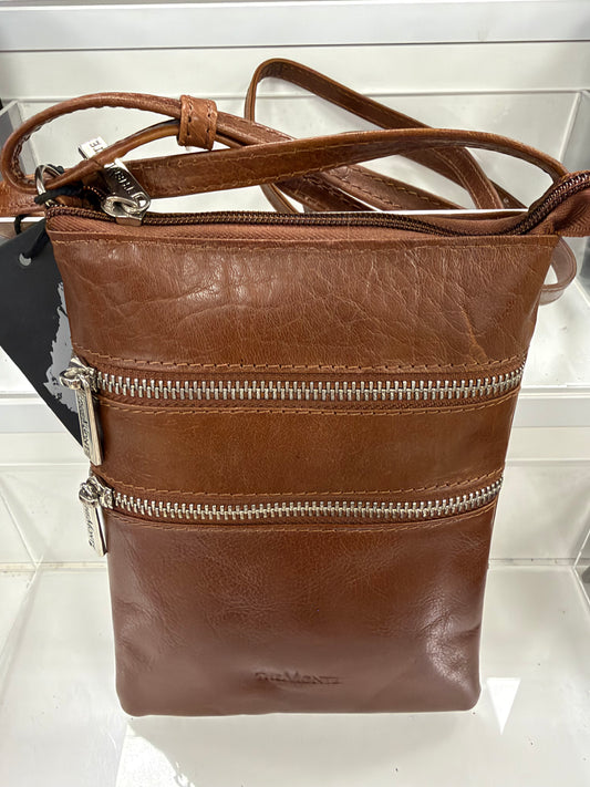 The Monte 6057135 liten crossover-veske i skinn, Bridge