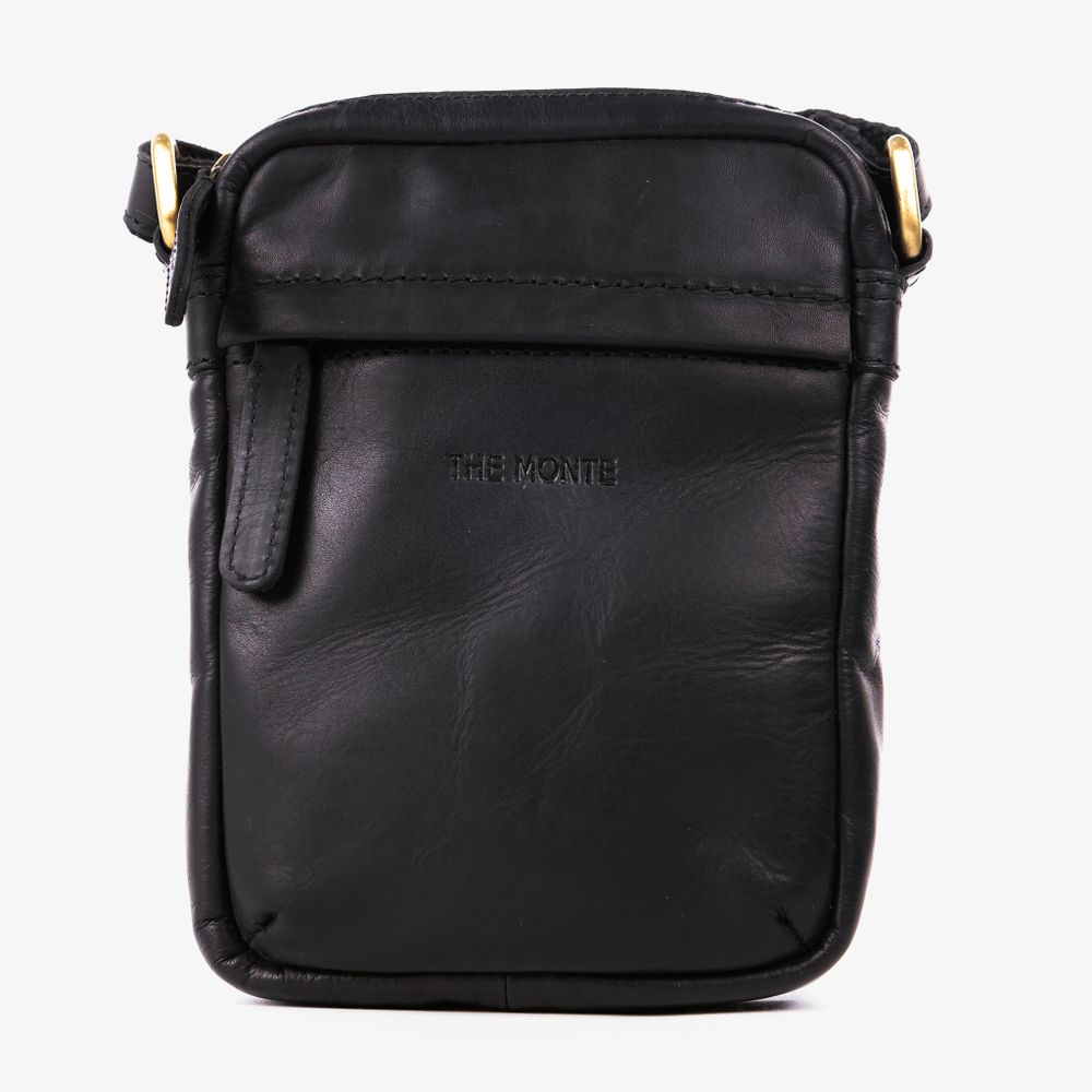 The Monte 6057443 liten crossover-veske i skinn, svart