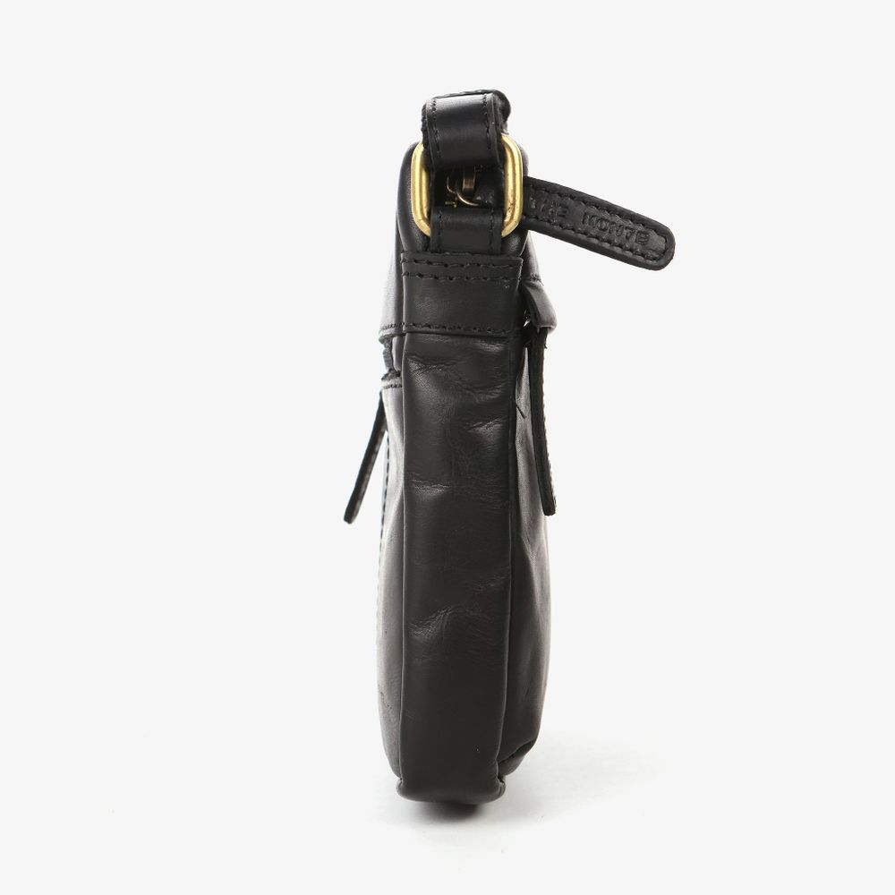 The Monte 6057443 liten crossover-veske i skinn, svart