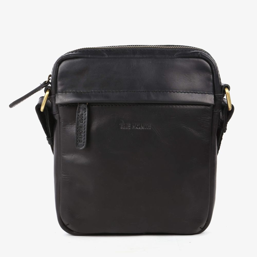 The Monte 6057444 liten crossover-veske i skinn, svart