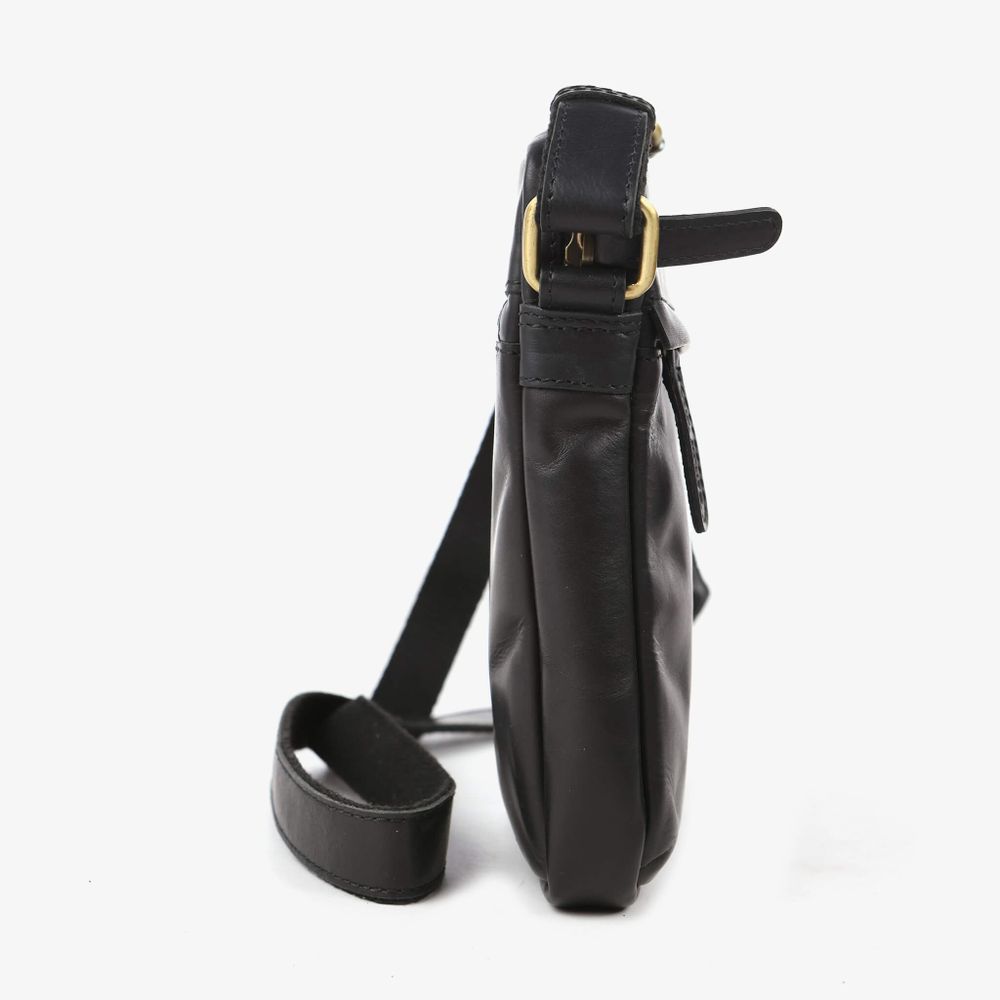 The Monte 6057444 liten crossover-veske i skinn, svart