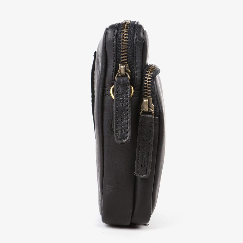 The Monte 6057445 liten skulderveske i skinn, svart