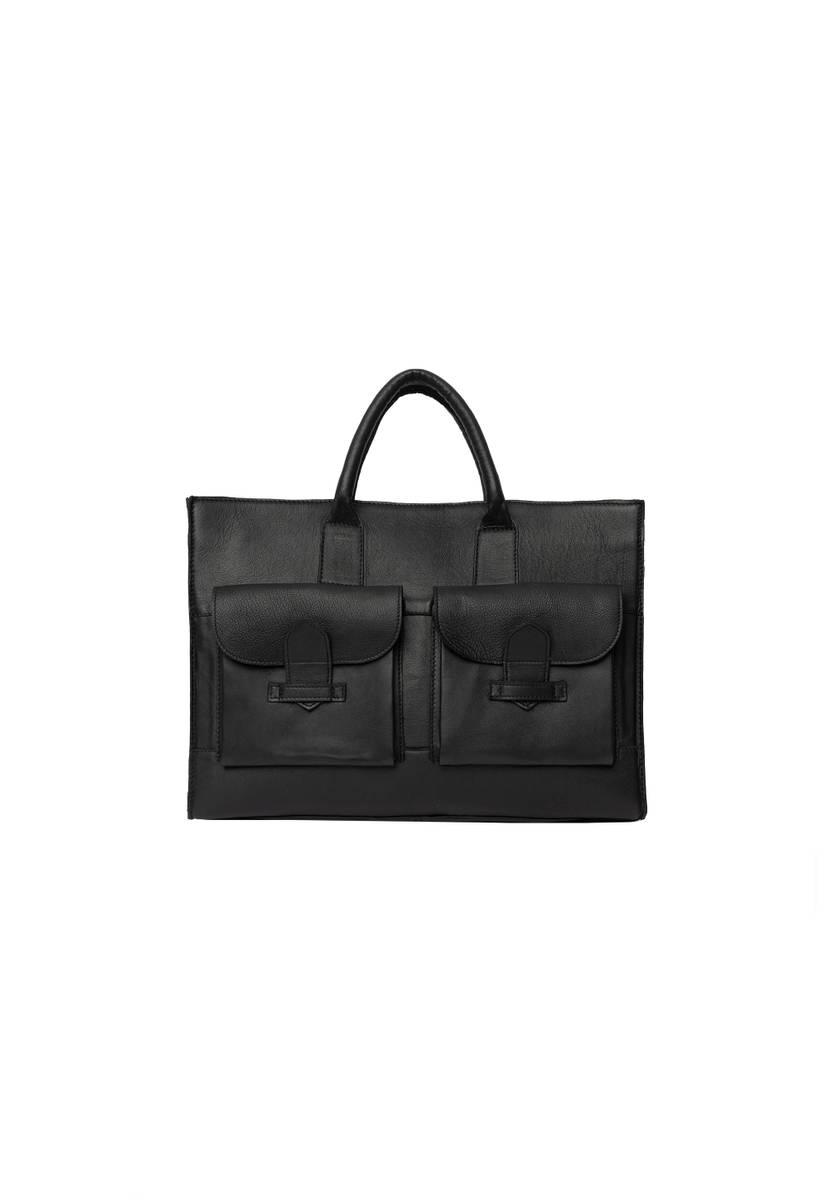 RE:DESIGNED Feline Urban skulderveske i skinn, svart