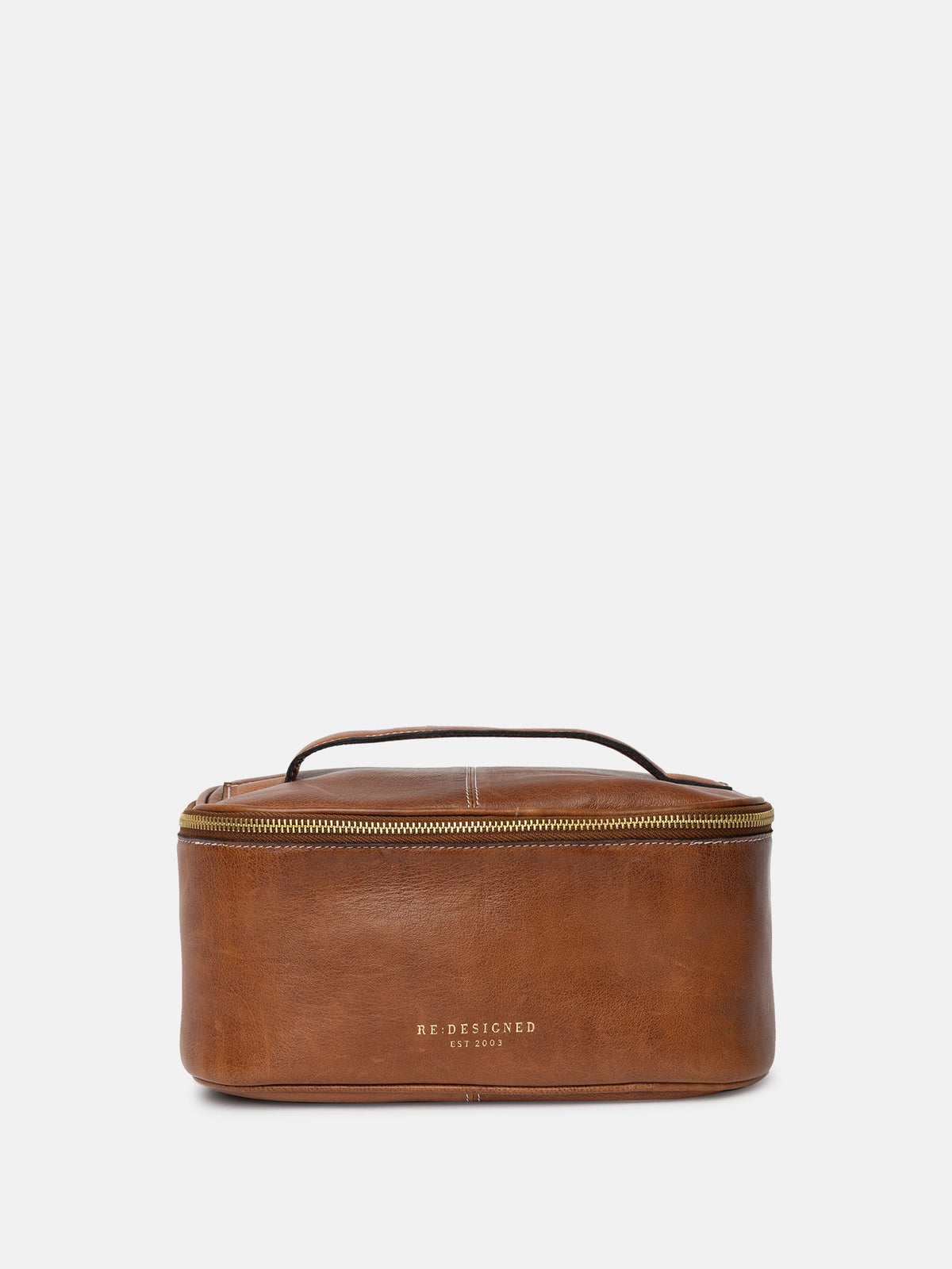 RE:DESIGNED Helga Big toalettmappe i skinn, Walnut