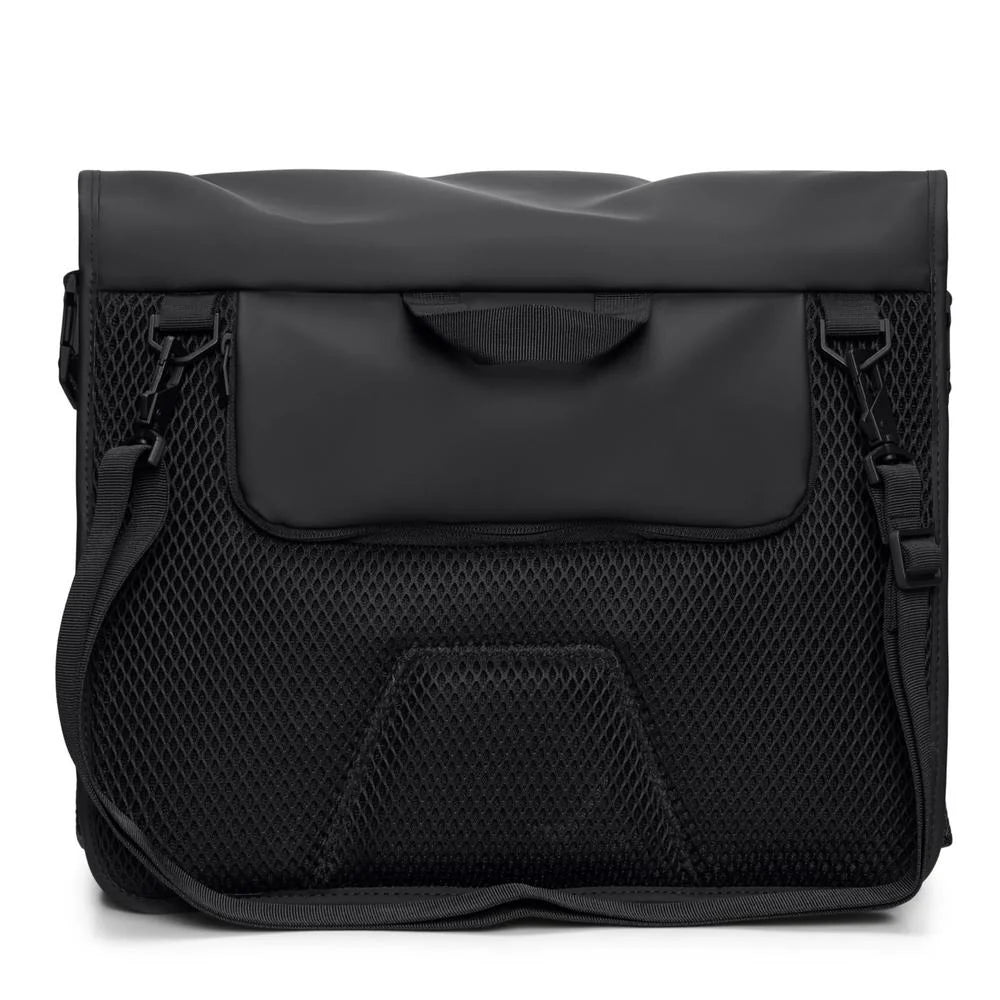 Rains 14490 Trail Rolltop Messenger Bag Black