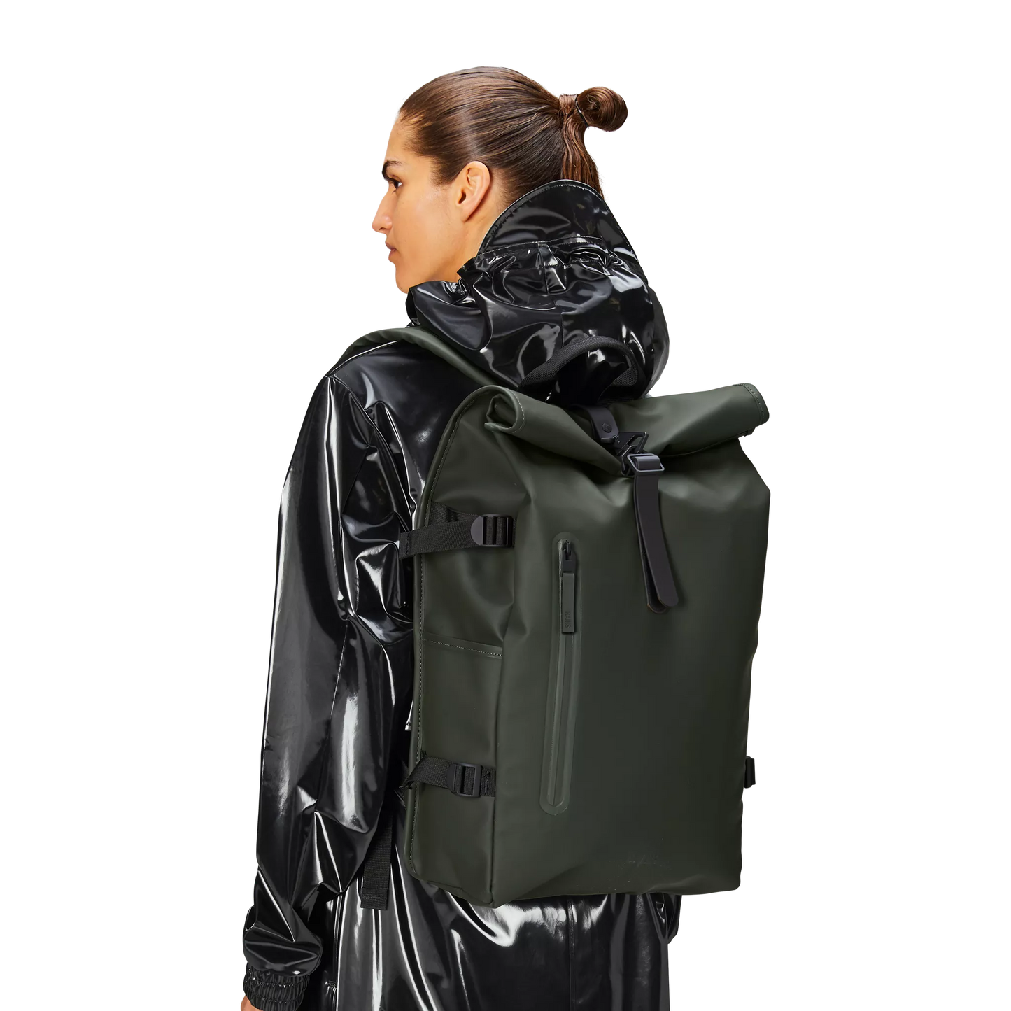 Rains Rolltop Rucksack Large Green W3