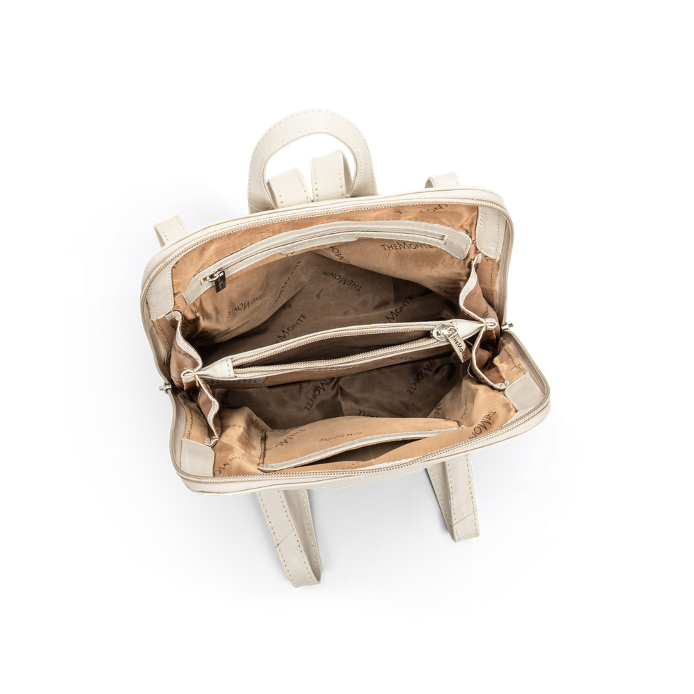 The Monte 6053215 bysekk i skinn 5 L, beige