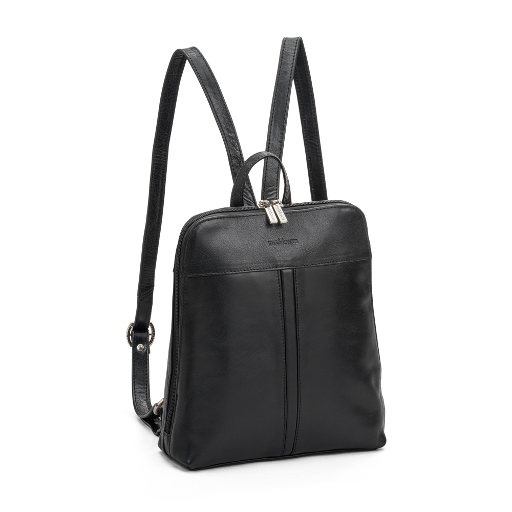 The Monte 6053215 bysekk i skinn 5 L, svart
