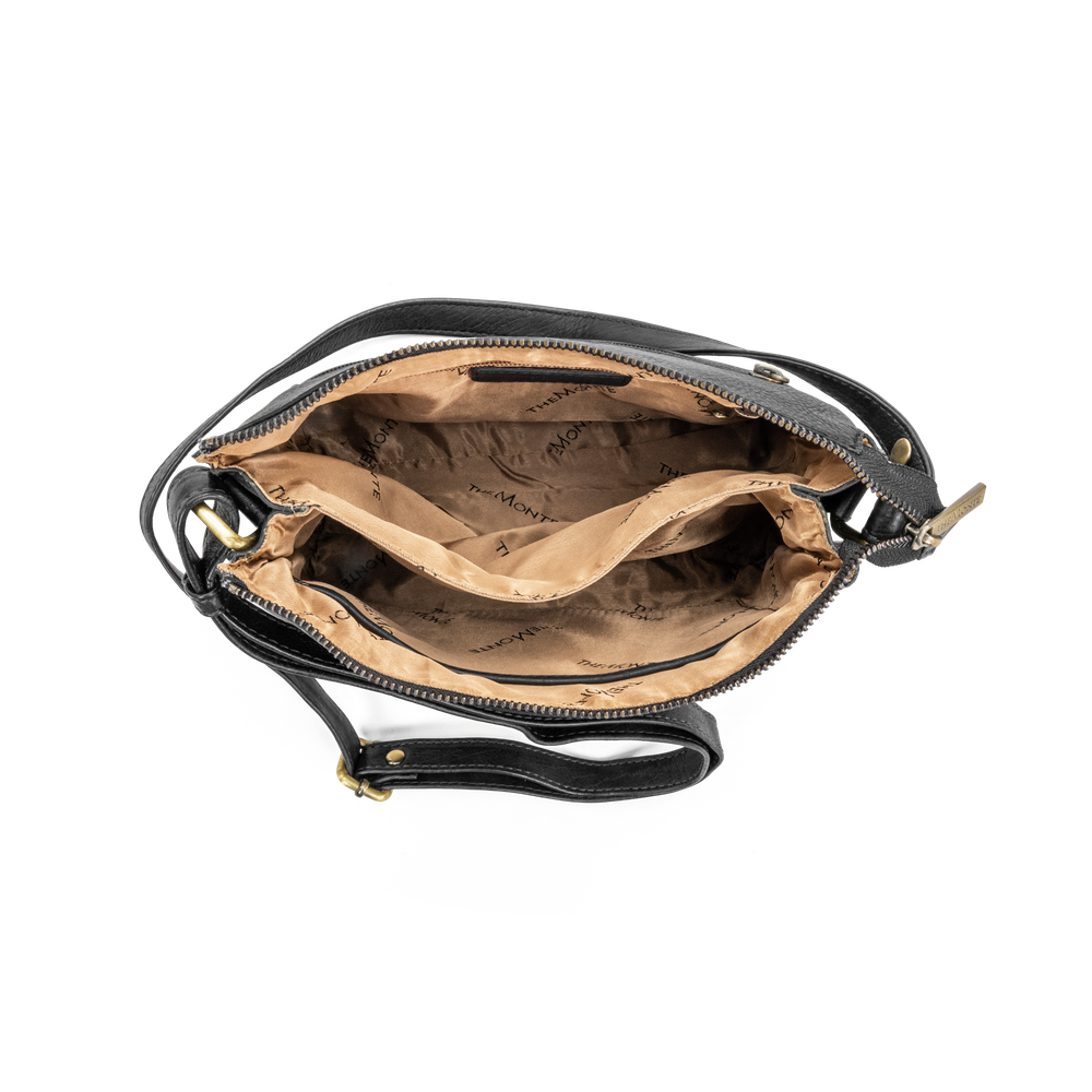 The Monte 6059266 clutchveske i skinn, svart