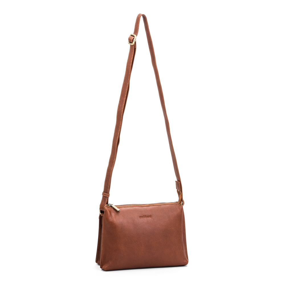 The Monte 6059266 clutchveske i skinn, cognac