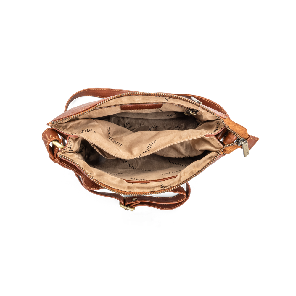 The Monte 6059266 clutchveske i skinn, cognac