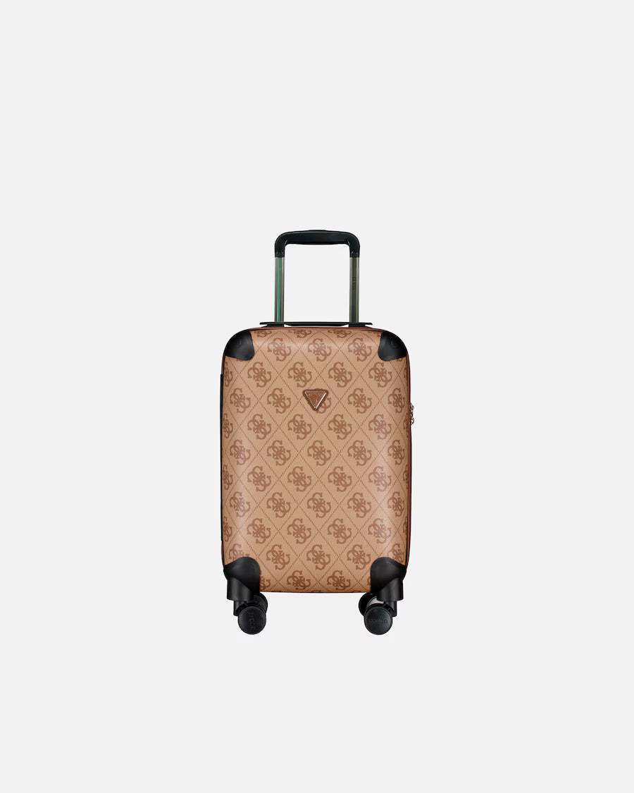 Guess Berta Travel OB8688983 Kabinkoffert Hard Latte Logo Brown