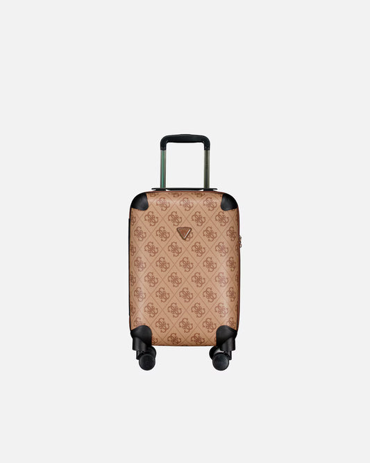 Guess Berta Travel OB8688983 Kabinkoffert Hard Latte Logo Brown