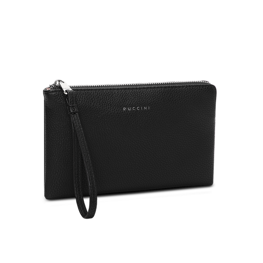 Puccini Anna clutch med håndleddsrem, svart
