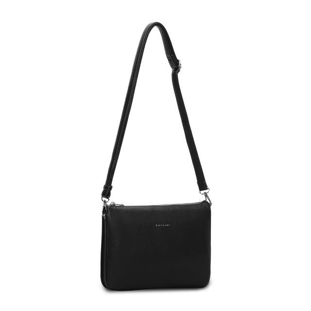 Puccini Anna crossbody-veske med to hovedrom, svart