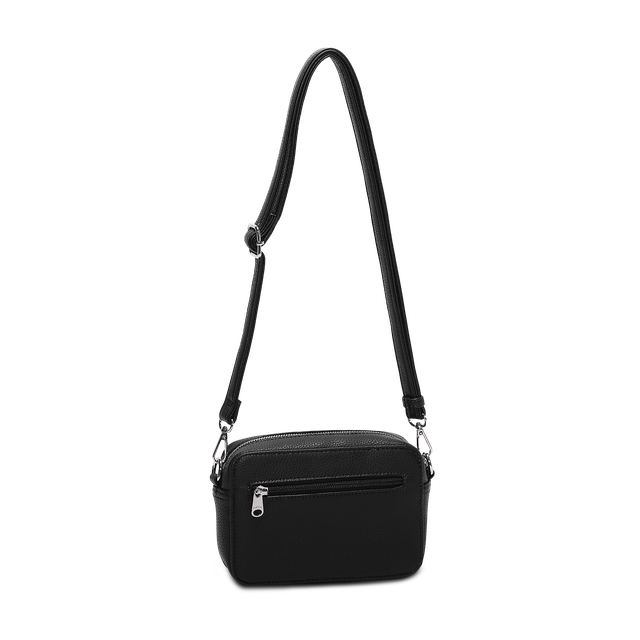 Puccini Anna crossbody-veske med to remmer, svart